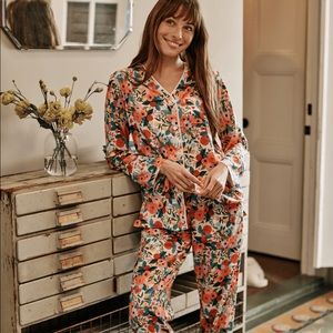 Rifle Paper Co. X Summersalt Garden Party Silky Pajamas